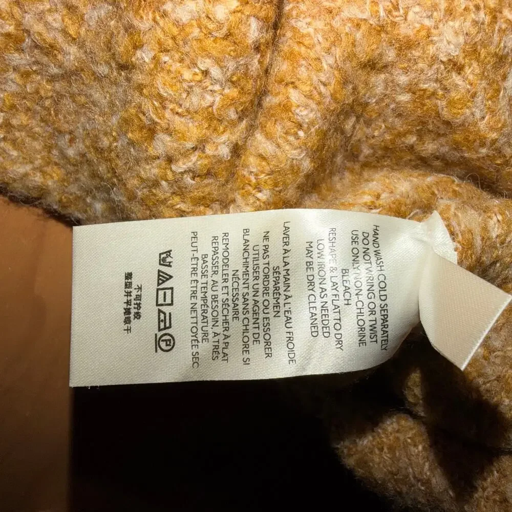 Free People Moira Slouchy Tunic Sweater Honey Marled Knit Small